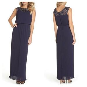 Alex Evenings Sleeveless Micropleated Gown Sz 16W